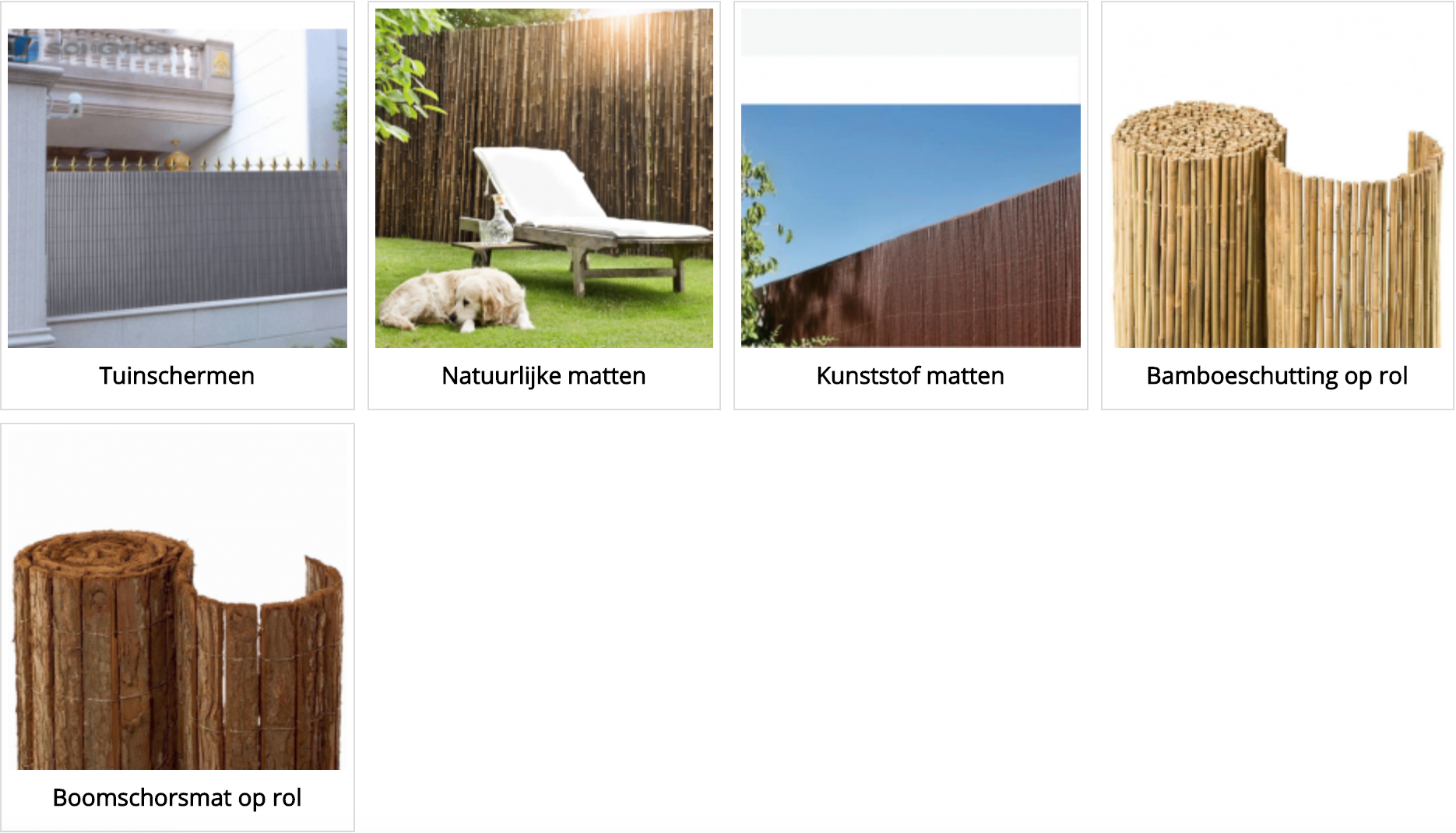 Schutting bestellen online